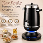Electric Samovar with 4L Water Tank & 800mL Teapot for Home & Office, Black - Image 5