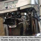54mm Portafilter Double Spout for Breville Barista Express, Bambino Series - Image 6