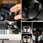 6 PCS Espresso Tools Set,Espresso Tamper,Coffee Distributor,Puck Screen,Dosing Funnel,Coffee Brush And WDT Tool,Espresso Accessories Kit Barista Tools (Black, 58mm) - Image 5
