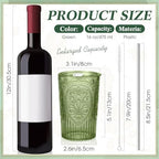Wiwiqing 12 Set 16oz Vintage Tumbler with Lid and Straw Bulk, Green - Image 2