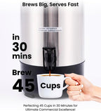 SYBO 6L Commercial Coffee Maker, 45 Cup Stainless Steel Coffee Urn - Image 2