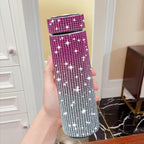 17 oz Bling Stainless Steel Water Bottle Rhinestone Vacuum Water Bottle Glitter Bottles Diamond Vacuum Flask Mug Gift Girls Women (500ml), Gradient Pink - Image 3