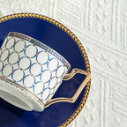 CwlwGO-Bone China Cups & Saucers Set 4, (7 oz) with Gold Spoon and Gifts Box, White Tea Cups Sets, Cappuccino Cups, Ceramic British Coffee Cup Set. - Image 4
