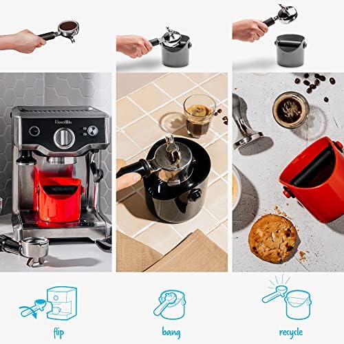 Dreamfarm Grindenstèin Sturdy, Compact, Modern Space-Saving Espresso Coffee Grind Knock Box - Silver - Image 3