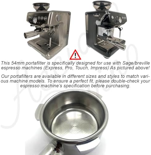 Bottomless Naked 54mm Premium Solid Stainless-Steel Handle & Body Espresso Portafilter with Integrated WDT Tool & 18g Filter Basket Fits Sage/Breville Barista Express, Pro, Touch, Bambino - Image 2
