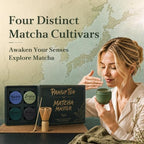 PANSIPTEA Ceremonial Matcha Set, 4 Single-Cultivar Matcha Powder Tins, 80g - Image 2