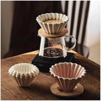 Ceramic Coffee Dripper Pour Over Maker Set Brewing Kit For Home Cafe Accessories(WHITE) - Image 4