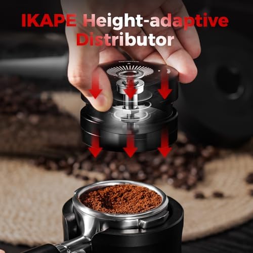 IKAPE 58.35MM Espresso Coffee Distributor, Coffee Dual-Bearing & High-Speed Distribution Tools, Adaptive Height Coffee Distributor Leveler for Over 58mm Portafilters - Image 4