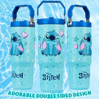 Get Trend Disney Stitch Tumbler with Straw 30oz Kids Teens Insulated Cup with Lid Handle Travel Mug Cups with Lids for School Sports Gifts for Kids (Blue Stitch) - Image 5