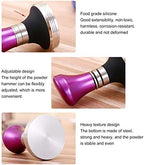 Coffee Tamper 58mm, Espresso Coffee Tamper Hammer Coffee Tamping Tool Calibrated Flat Tamper with Stainless Steel Base(Pink) - Image 3