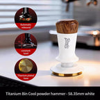Bincoo 58mm Espresso Tamper Spring Loaded Espresso Press,Calibrated Consistent Pressure Coffee Tamper with Wood Handle, Professional Barista Tool for Espresso Machine, Coffee Tamper - Image 3