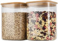 D2scrma 115oz/3.6Qt/3400ml Square Glass Storage Containers with Lids 2-Pack by Delicatedtoservicecustomer