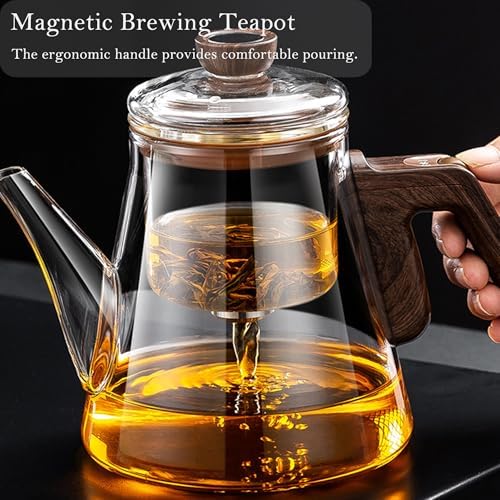 Small 25.4oz Enchanted Glass Teapot, YJX Magnetic Brewing Tea Pot Designed for Convenience, Witchcraft Magic Tea with Infuser for Loose Leaf and Herbal Teas(750ml) - Image 5
