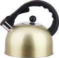 YBM Home Stainless Steel Stovetop Whistling Tea Kettle 3L with Handle, Induction Compatiable - Gold by YBMHome