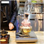 JITEM Cafetera Syphon Coffee Maker Manual Retro Vacuum Glass Siphon Pot Percolators 3 Cups Glass Tabletop Siphon Coffee Maker for Coffee or Tea - Image 7