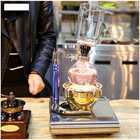 JITEM Cafetera Syphon Coffee Maker Manual Retro Vacuum Glass Siphon Pot Percolators 3 Cups Glass Tabletop Siphon Coffee Maker for Coffee or Tea - Image 7