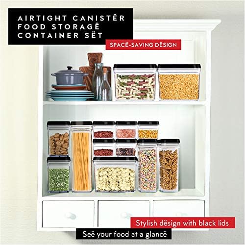 DWËLLZA KITCHEN Airtight Food Storage Containers - Pantry Snacks Kitchen Container, Baking Supplies, 4LB Sugar & Flour Canister - 4 Pc Set All Same Size - Clear Plastic BPA-Free - Keeps Fresh & Dry - Image 2