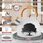 ARC 2 QT Whistling Milk White Tea Kettle with Magic Color Changing Design - Image 2