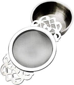 Stainless Steel Tea Strainer, Double-arm Tea Corner with Drop Collector Fine Mesh Tea Infuser for Loose-Leaf Teas - Image 3