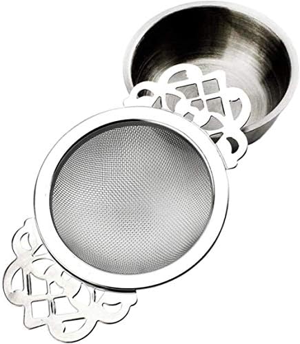 Stainless Steel Tea Strainer, Double-arm Tea Corner with Drop Collector Fine Mesh Tea Infuser for Loose-Leaf Teas - Image 3