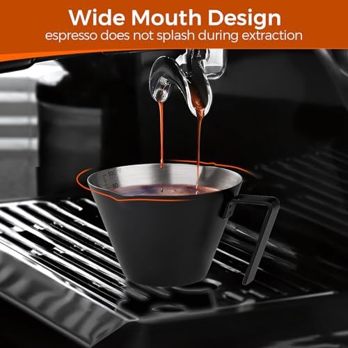 YARRAMATE 4 Pack Stainless Steel Espresso Shot Cup, 3.4oz (Black) - Image 4