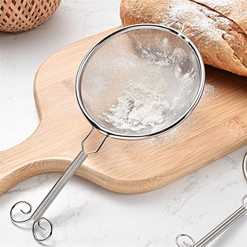 Stainless Steel Fine Mesh Kitchen Strainer with Small Skimmer Spoons - Premium Quality Flour Sieve and Tea Infuser - Cooking Accessories for Culinary Enthusiasts - Image 7