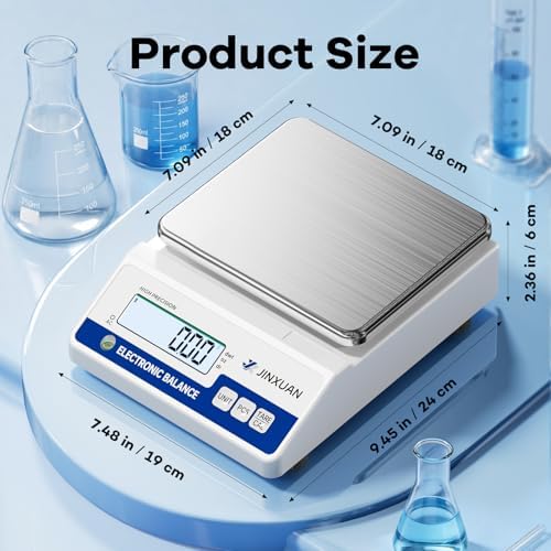Lab Scale 0.01g Accuracy 2000g Digital Analytical Balance with Backlit LCD 500g Weight Precision Scale Gram Scale Chemistry Scale for Weighing Gold Silver Jewelry Science g/kg/ct/oz/lb/dr/DWT - Image 5