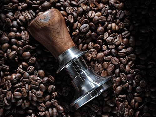 58.5mm Tamper Walnut Self-Leveling, Spring Loaded - Image 2