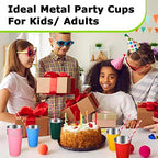 Mimorou 20 Pack 16 oz Stainless Steel Cups Metal Cup, Multicolor - Image 6