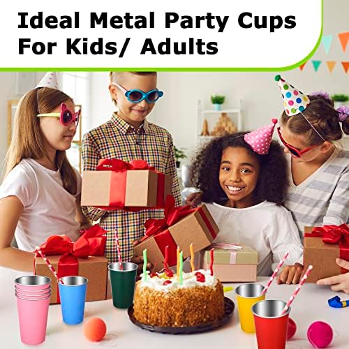 Mimorou 20 Pack 16 oz Stainless Steel Cups Metal Cup, Multicolor - Image 6