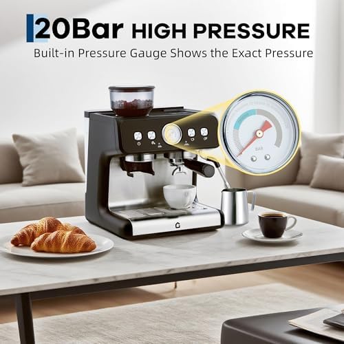 20 Bar Espresso Coffee Machine with Built-in Grinder - Image 5