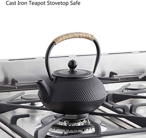 Cast Iron Teapot Large Japanese Tetsubin Kettle with Stainless Steel Infuser for Loose Leaf Tea Teapot Coated with Enameled Interior 1200ml/40oz - Image 6