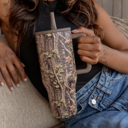 HydroJug Traveler 40oz, Insulated Tumbler with Handle & Straw, Woodland - Image 6