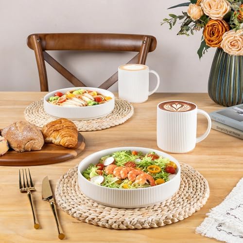 theterra Ceramic Coffee Mugs Set of 6, 14.2 oz Coffee Cups with Handle - Image 6