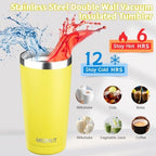 MEZMUT 20oz Insulated Tumbler Cup Travel Coffee Mug with Lid(Mixed1,4 Pack) - Image 2