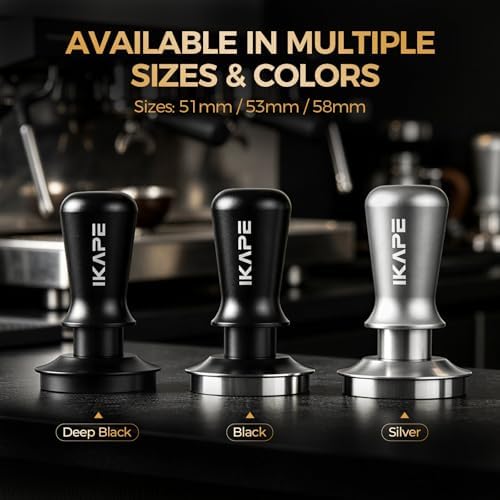 IKAPE 51mm Espresso Tamper, Premium Barista Coffee Tamper with Calibrated Spring Loaded, 100% Flat Stainless Steel Base Tamper for Espresso Machine(White) - Image 2