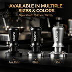 IKAPE 51mm Espresso Tamper, Premium Barista Coffee Tamper with Calibrated Spring Loaded, 100% Flat Stainless Steel Base Tamper for Espresso Machine(White) - Image 2