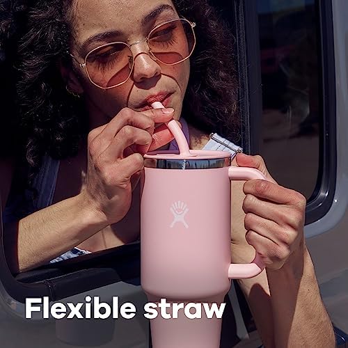 Hydro Flask Travel Tumbler with Handle, Lid and Straw - Insulated Stainless Steel in 32 Oz Trillium - Image 4