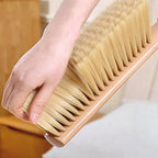 Soft Foxtail Hand Broom Wood Handle for Shop Bench 14" (2pcs Yellow) - Image 5