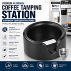 3-in-1 Espresso Accessories Kit Compatible with Ninja Luxe Café ES601 ES701, Aluminum Tamper Station, Silicone Top Mat & Sliding Coffee Bar Mat, Espresso Machine Accessories Organizer - Image 2
