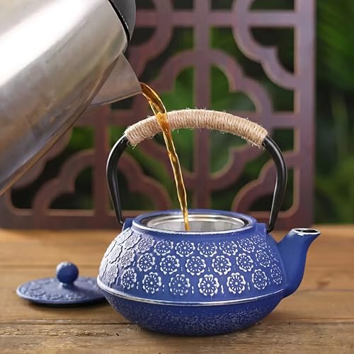 Cast Iron Teapot,34oz/1000ml Japanese TetsubinTea Pot with Infuser - Image 6