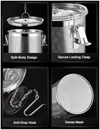 Stainless Steel Spice Infuser Basket Cooking Infuser Reusable Large Spice Strainer for Home Restaurant Kitchen(0.6 mm/25 x 18 cm) - Image 4