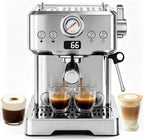 Espresso Machine with Milk Frother, PID Temperature Control, 20 Bar by Xutumm