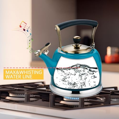 Tea Kettle Stainless Steel Teapot, Stainless Steel Teakettle for Stove Top with Heat Proof Ergonomic Handle 3.0 Quart - Image 3