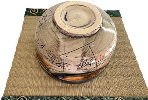 Hand-made Japanese Mino Ware Ceramic Matcha bowl Engraved with Lines Pattern 4.45 Inches Diameter Tea Cup for Tea Ceremony from Japan (Navy) - Image 5