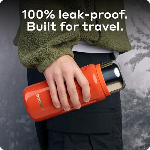 BOBBER 46 oz Stainless Steel Vacuum Insulated Water Bottle with Removable Tea Infuser & Cup Lid – Keeps Hot 45 Hours, Cold 65 Hours – Dishwasher Safe, BPA-Free, Leak-Proof Thermo for Hot Drinks (Red) - Image 3