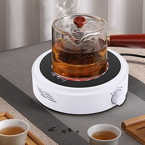 Electric Mini Stove Hot Plate, Small Hot Plate 700W Electric Ceramic Stove With Adjustable Power Levels Countertop Burners ElectricHot Plate for Boiling Water Making Tea and Coffee (White) - Image 3