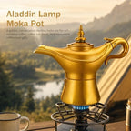 Genie Lamp Moka Pot, 3 Cup Stovetop Espresso Maker, Portable Aladdin Coffee Percolator for Home & Camping,Novelty Gifts for Father - Image 5