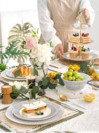 CwlwGO-Elegant Porcelain Tea Service Set for 6, Bone China Coffee Tea Sets,Tea Cup Set with Teapot,Tea Cup Sets for Women Tea Party. - Image 7