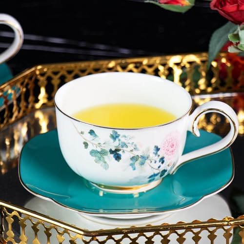 KAMMAK Tea Set for Adults, Bone China, Teapot and Cups Set - Image 6